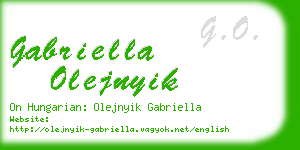 gabriella olejnyik business card